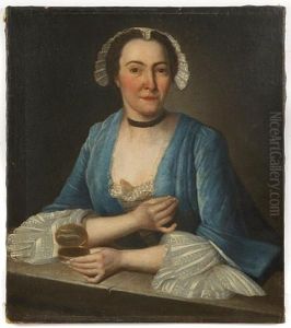 A Portrait Of Madame Francois Romaine by Francois Jouvenet the Younger