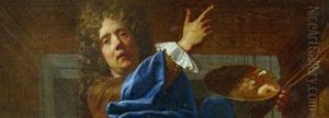 Autoportrait De L'artiste A La Palette by Jean-baptiste Jouvenet