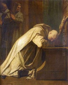 Saint Bruno Priant A Genoux by Jean-baptiste Jouvenet