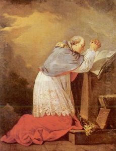 Eveque En Priere by Jean-baptiste Jouvenet
