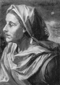 Visage De Femme De Profil by Jean-baptiste Jouvenet