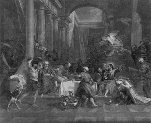 Le Repas Du Christ Chez Simon Le Pharisien by Jean-baptiste Jouvenet