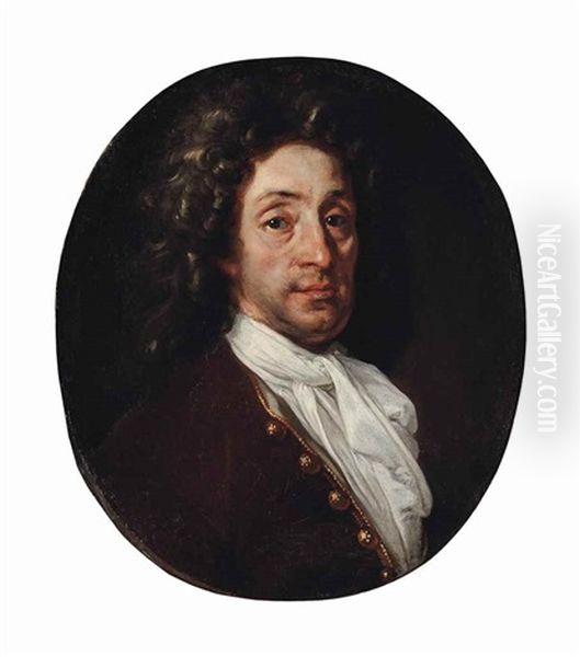 Portrait Of A Gentleman, Bust-length, In A Red Coat - view 1