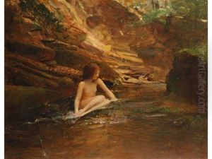 The Kelpie (girl Seated On Rock In Stream) The Kelpie (girl Seated On Rock In Stream)