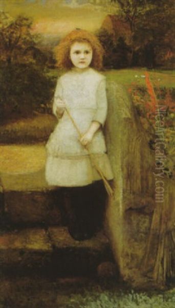 Portrait Of A Girl Holding An Arrow - view 1