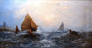 Fishing And Other Vessels Offshore by John Cantiloe Joy