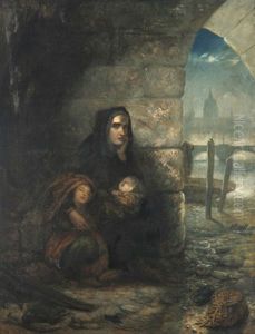 Wohnungslose Mutter