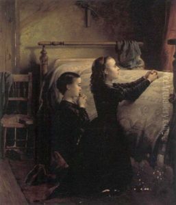 To Piger, Der Beder Aftenbon by Thomas Musgrave Joy