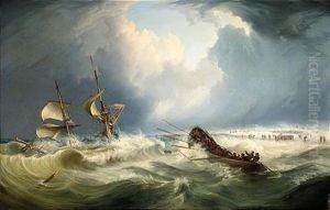 The Rescue Of The Survivors Of The Brig "henry" by William Joy