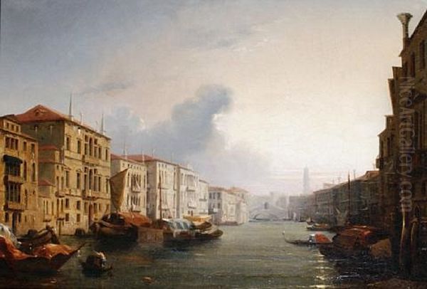 The Grand Canal With The Rialto Bridge In The Distance - view 1
