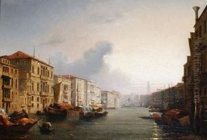 The Grand Canal With The Rialto Bridge In The Distance The Grand Canal With The Rialto Bridge In The Distance