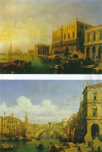 Vue Du Palais Des Doges by Jules-Romain Joyant
