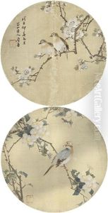 Ju Lian Flower And Bird by Ju Lian