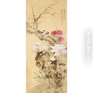 Birds And Flowers by Ju Lian