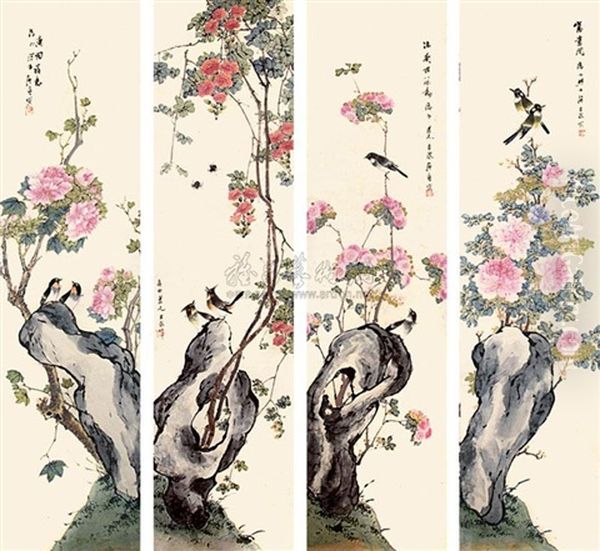 Flowers And Birds (4 Works) - view 1