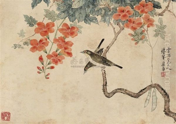 Bird And Flowers - view 1
