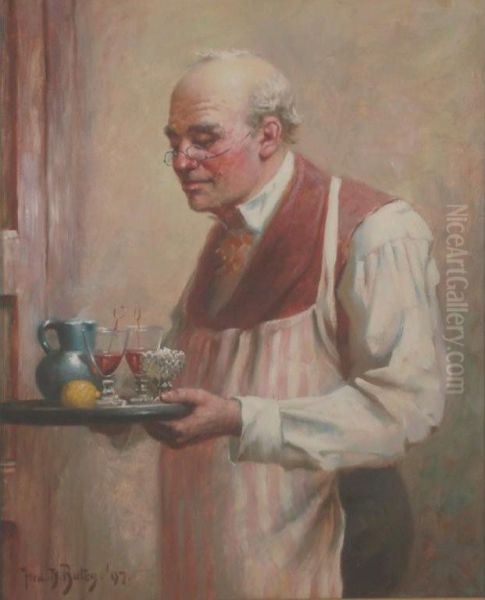 Man Carrying A Tray Of Drinks 'mine Host' - view 1