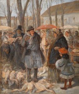 Hustle And Bustle At The Poultry Market by Ernst Juch