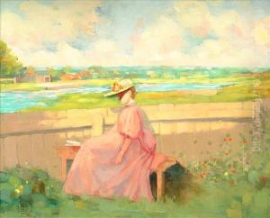 Younggirl Seated On A Bench