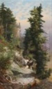 A Hillside Picnic; 1894 by William Lee Judson