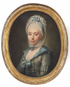 Portrait Of A Lady In A Grayish Pink Taffeta Dress Portrait Of A Lady In A Grayish Pink Taffeta Dress