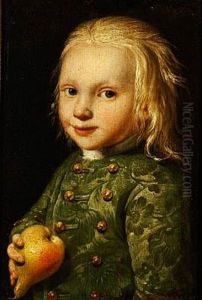 Portrait Of Brother Hannibal Vilhelm Ludvig Maaloe (+ Sister Wilhelmine Maaloe, Lrgr; Pair)