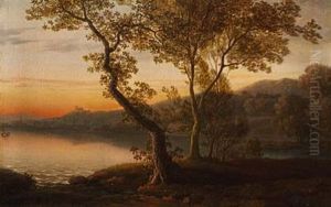 En Sildig Aften Efter Solens Nedgang by Jens Juel