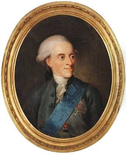 Portraet Af Arveprins Frederik I Grabla Flojlsfrakke, Elefantordenens Bla Band, Stjerne Og Chr. Viis Orden - view 1