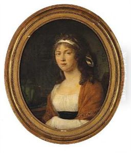 Elegant Dame Med Brunt Sjal Og Pandeband