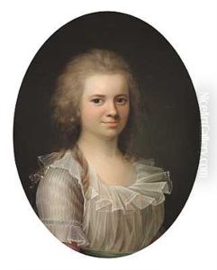 Portraet Af En Ung Pige (marie Henriette Duntzfelt?) Datter Af Kongelig Agent, Storhandelsmand Frederic De Coninck, Dronninggard