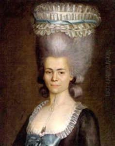 Portrait Of A Lady, Bust-length, With An Elaborate Headdress