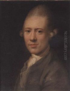 Portrait Of A Young Man In A Grey Coat With A White Cravat