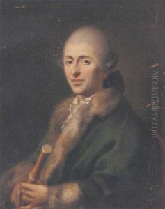 Portrait Of A Gentleman In A Green Fur Lined Coat