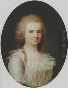 Portraet Af En Ung Pige. Hun Kan Muligvis Identificeres Som Marie Henriette Duntzfelt by Jens Juel
