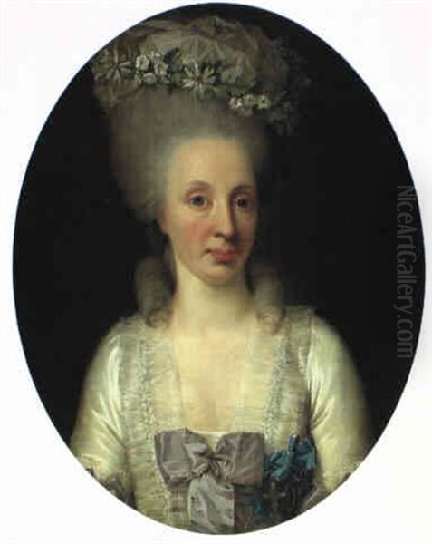 Portraet Af Amalie Christiane Juel, F. Raben (oval) - view 1