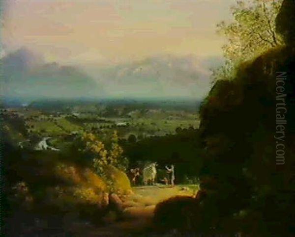 Udsigt Fra Petit Saleve Mod                                 Mont Blanc. (geneve 1779?) - view 1