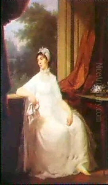 Portraet Af Gertrud Hage (1766-1801), F. Heitman, Gift 1783 Med Justitsrad, Plantageejer Pa St. Croix Jens F. Hage - view 1