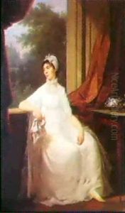 Portraet Af Gertrud Hage (1766-1801), F. Heitman, Gift 1783 Med Justitsrad, Plantageejer Pa St. Croix Jens F. Hage by Jens Juel