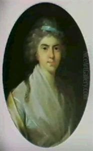 Portraet Af Louise Philippine Monod, F. De Coninck. Gift    1793 Med Den Reformerte Pastor Jean Monod by Jens Juel