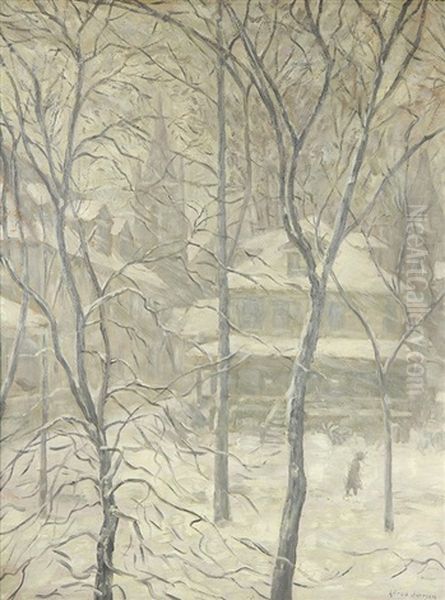 Snowfall On The Village - view 1