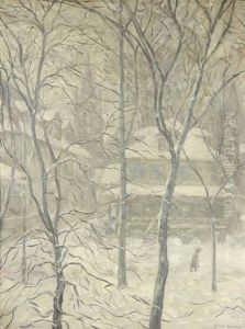 Snowfall On The Village by Alfred Juergens