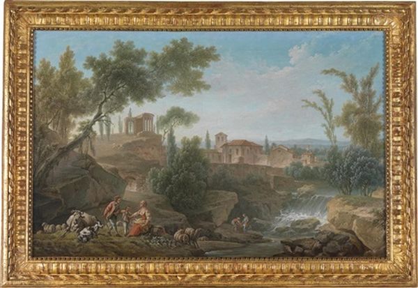 Eine Arkadische Landschaft Mit Hirten - view 1
