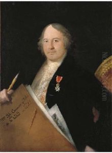 Portrait Of Jose Camaron Y Melia (1760-1819), Half-length, Holding A Portfolio Portrait Of Jose Camaron Y Melia (1760-1819), Half-length, Holding A Portfolio