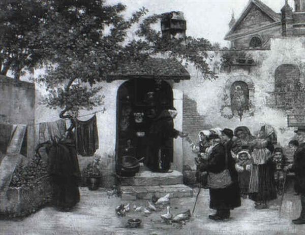 Monks Feeding The Poor - view 1