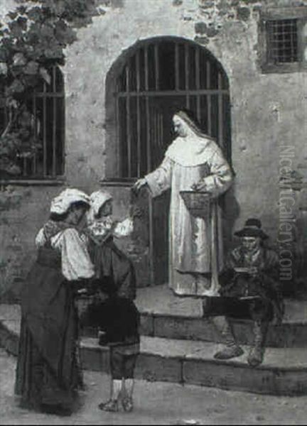 Feeding The Poor By A Convent - view 1