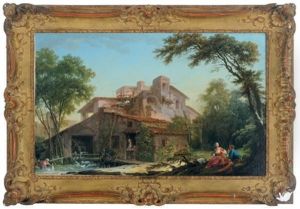A Watermill With A Dovecot And A Peasant Couple