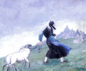 Barr Avel, Ouessantine Et Ses Moutons by Nicolas-Jacques Juliard