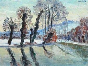 Paysage D'hiver by Nicolas-Jacques Juliard