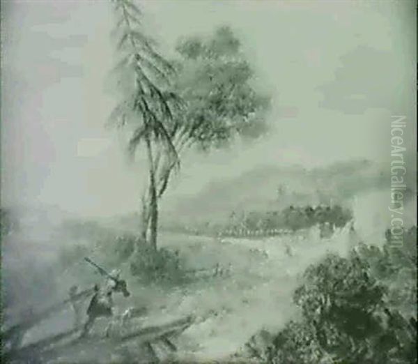 Paysage Italien Avec Bergers Pres D'une Cascade & Paysage Avec Chasseur - view 1