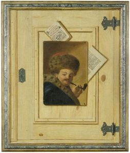Trompe L'oeils Mit Portrats Einer Dame Und Eines Herren (pair)